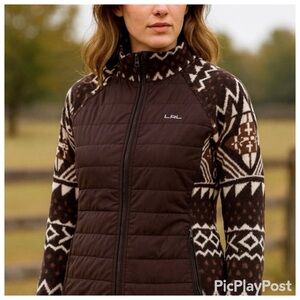 Ralph Lauren L-RL Lauren Active Aztec Print Fleece Jacket